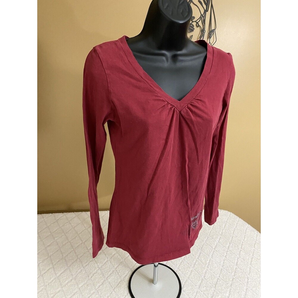 Vintage Harley Davidson York PA USA Made Women’s Red Long Sleeve Top Size Large - Picture 8 of 16